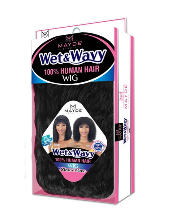 MAYDE WET & WAVY 100% Human Hair Wig - SIESTA WAVE Natural