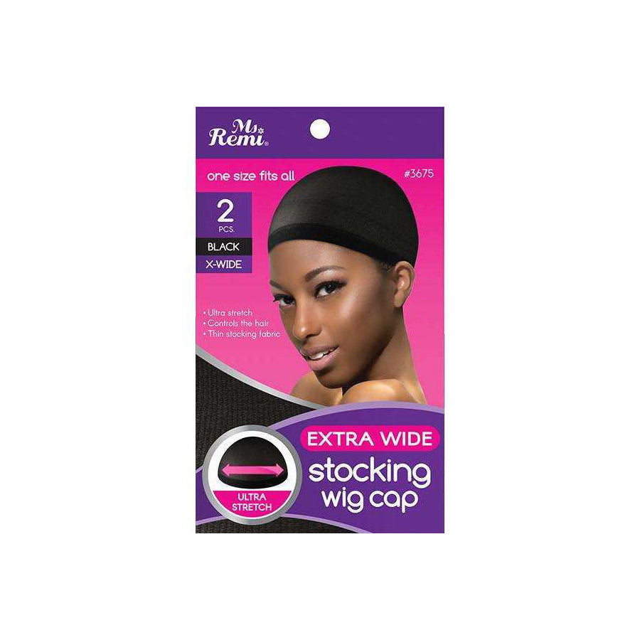 Annie - Ms. Remi Extra Wide Stocking Wig Cap - Black X-Wide #3675