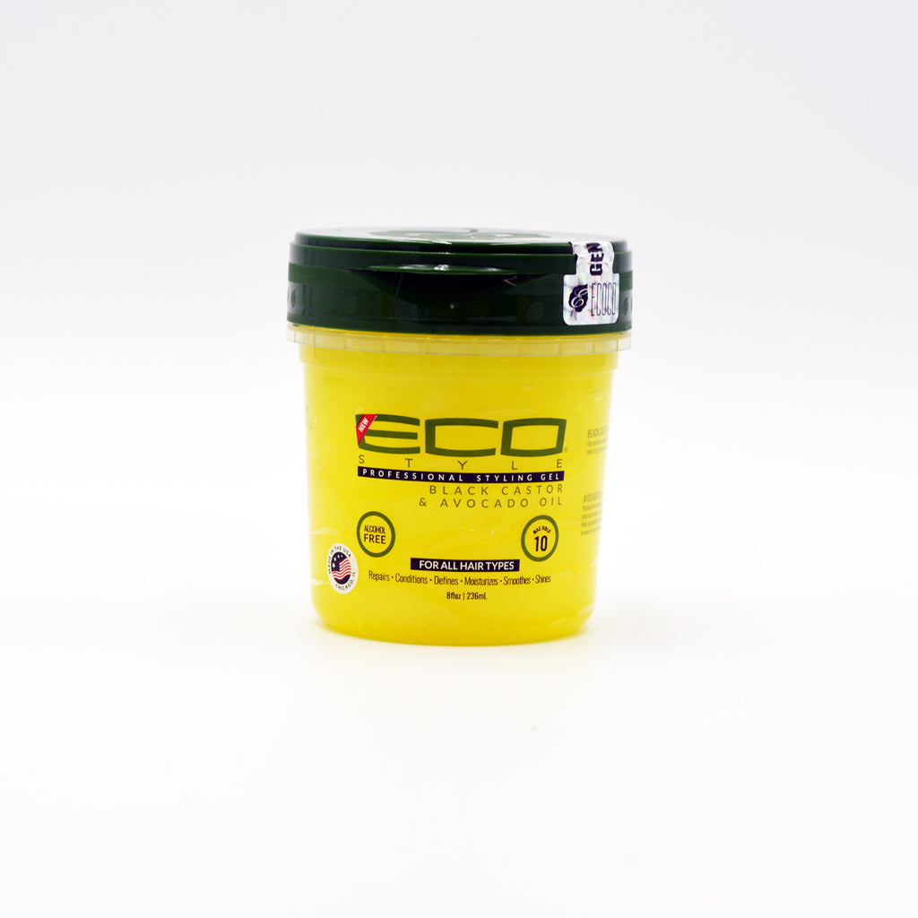 Eco Style - Professional Styling Gel - Black Castor & Avocado Oil (8 oz)